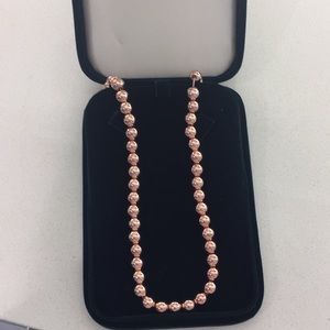 Brooks brothers rose gold necklace and earrings